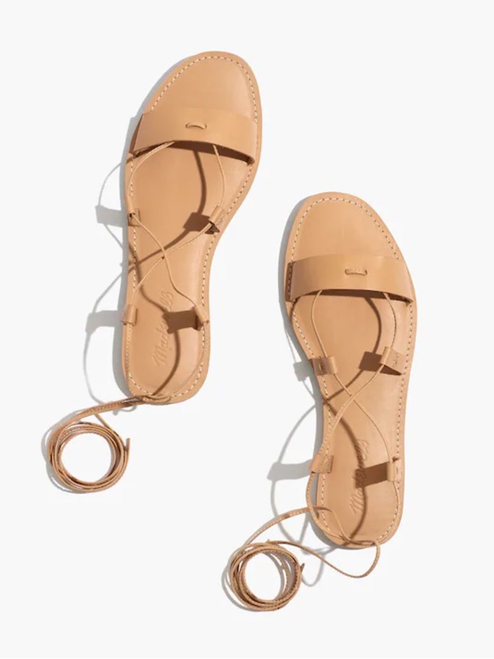 Madewell the boardwalk lace-up sandal in leather Size 6